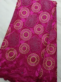 

2019 Latest Version African Swiss Voile Lace High Quality French Guipure Lace Fabric With Stones African Lace Fabric For Wedding