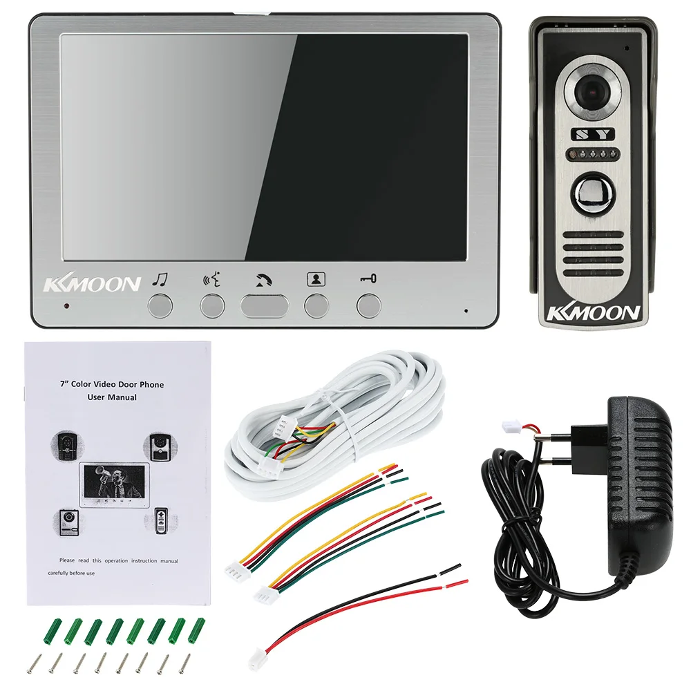 KKmoon видеодомофон " TFT lcd проводной видеодомофон разблокировка инфракрасного ночного видения непромокаемый для дома Surveillanc