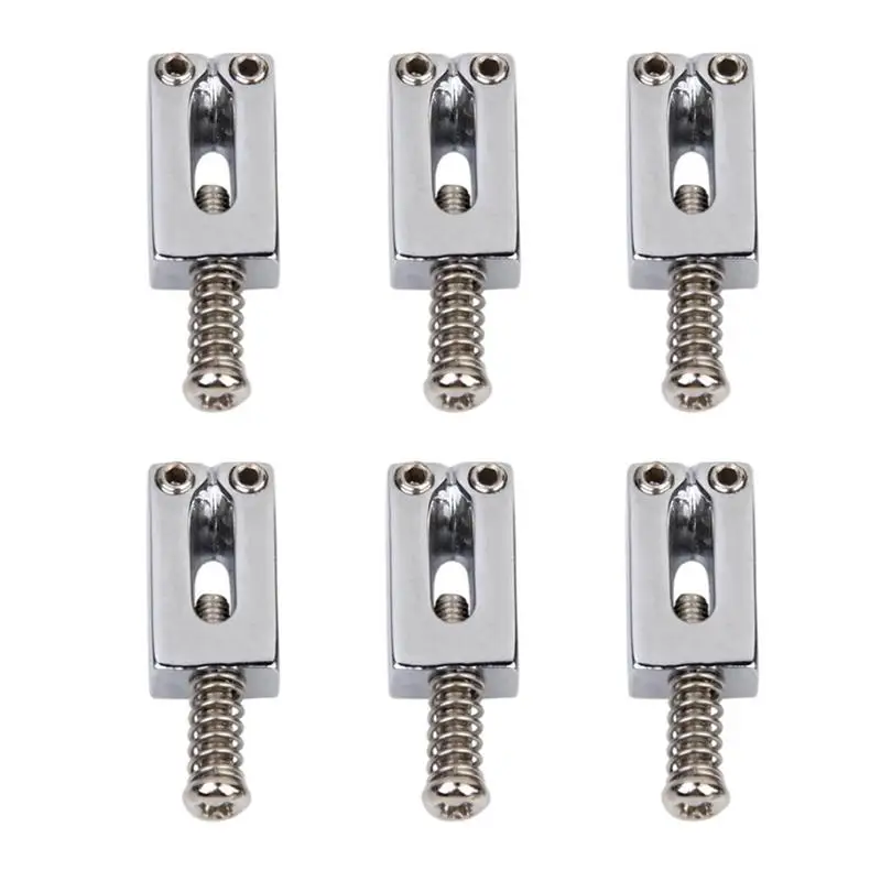 6 шт. серебряные седла для гитары Tremolo Профессиональный Набор сменных