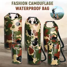 Уличный Камуфляжный Портативный Дайвинг рафтинг водонепроницаемая сумка мешок ПВХ Водонепроницаемый складная сумка для хранения плавательных принадлежностей для речной поход 2/5/20L