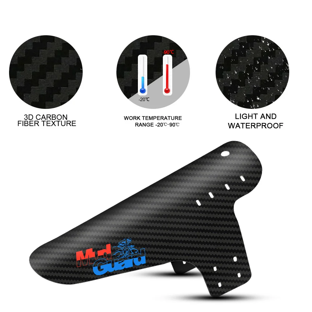 Bicycle Mudguard 3D Carbon Fiber MTB Cycling Twill Rear Wings Bike Accessories