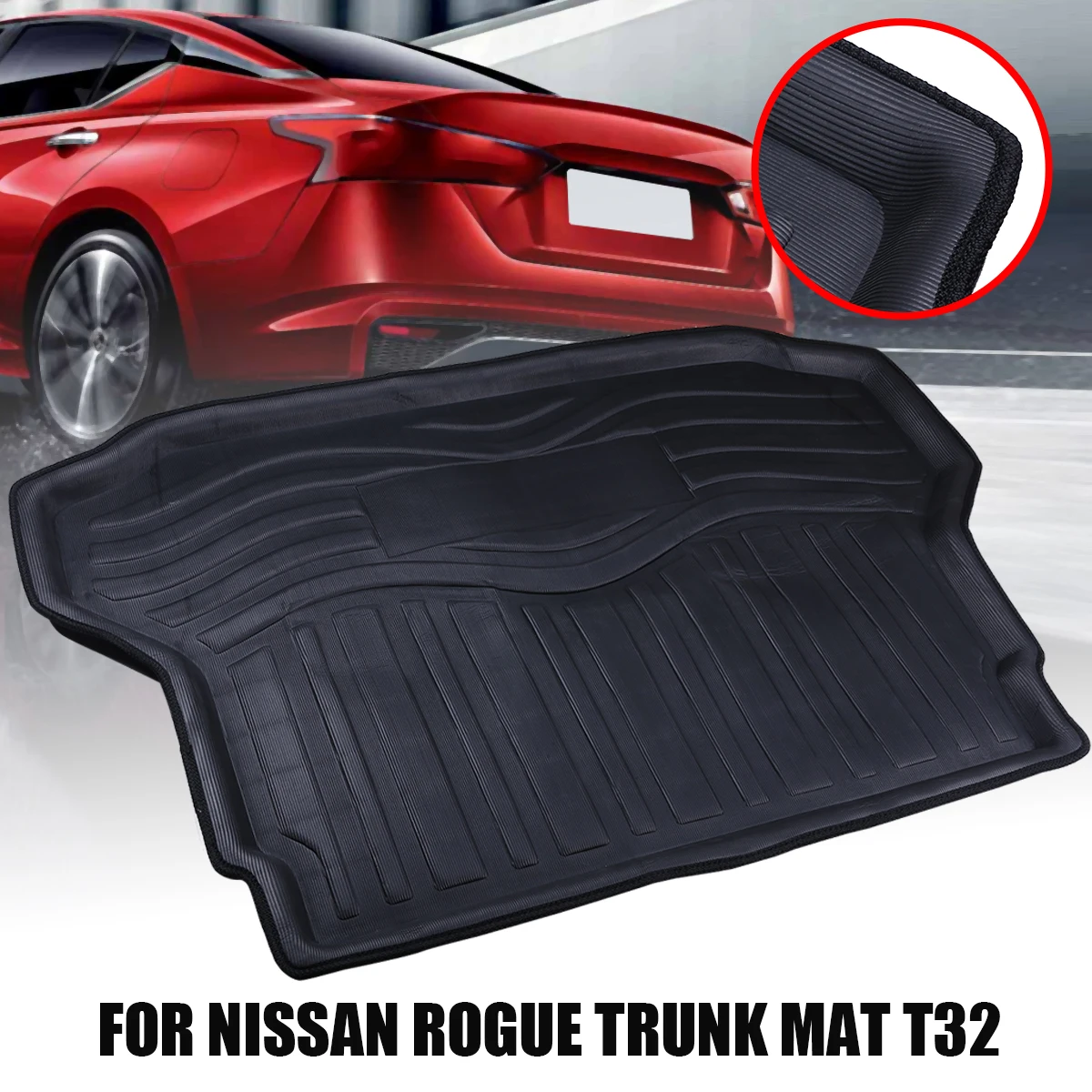 MAYITR 3D Rear Trunk Boot Mat Dedicated Car Interior Cargo Liner Tray