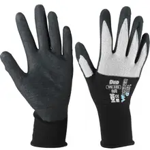 Безопасность защитные перчатки двойной цвет нейлон волокно труда рабочих перчатки с покрытием из нитрикаучука сад Прихватки для мангала