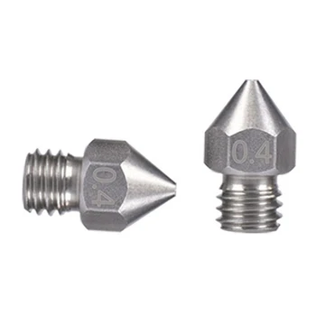 

2pcs MK7 MK8 Nozzle 0.4mm Stainless Steel 3D Printer Parts Extruder Threaded 1.75mm Filament Head Brass Nozzles Part