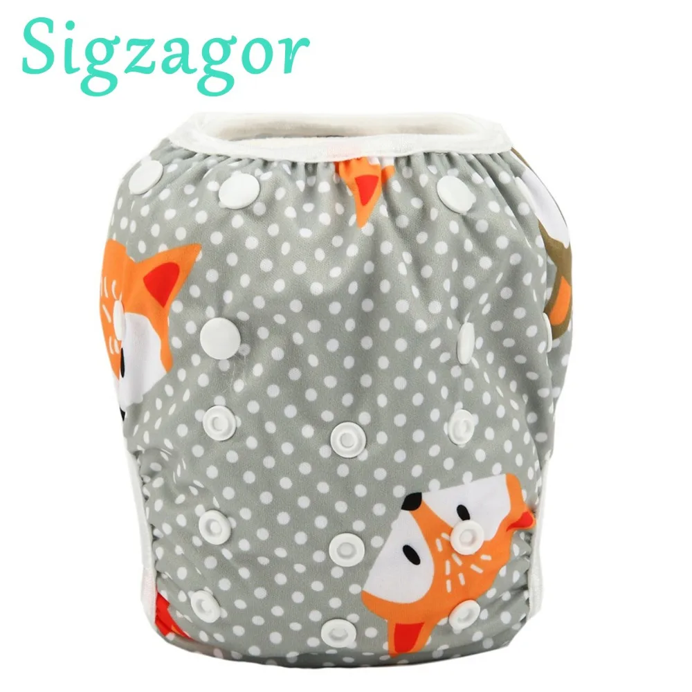 [Sigzagor] 1 pañal grande de natación, pantalones de pañales talla única OS todo en uno pañal reutilizable bebé niña niño pequeño, 18lbs-55lbs,8kg-25kg