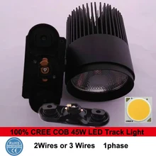 CREE светодиодный 45 Вт внутреннее COB освещение светодиодный Трековый светильник теплый белый холодный белый Светодиодный Трековый светильник ing 1 шт./лот