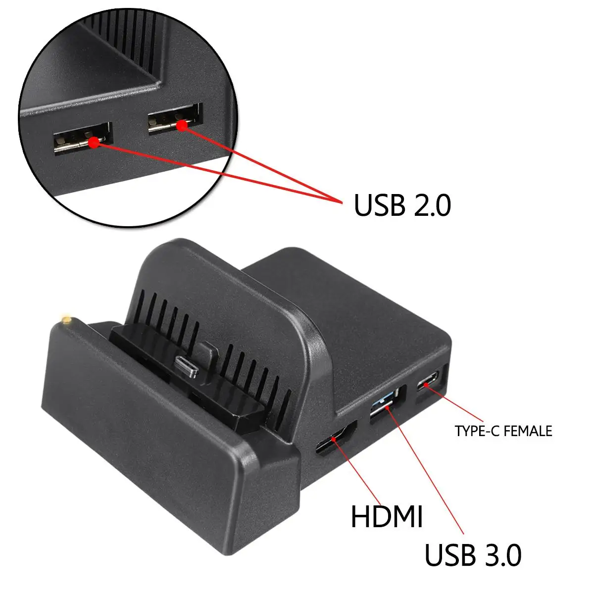 المحمولة قاعدة شحن تبريد شاحن قوس HD 4 K التلفزيون HDMI USB فيديو حامل قاعدة شحن قاعدة لتثبيت الكمبيوتر المحمول ل التبديل لعبة وحدة