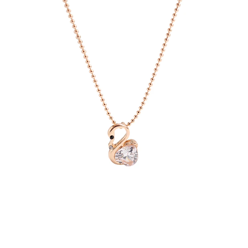 99-carat Swan Necklace Female Simple Temperament Celebrity Zircon Clavicle Chain 2019 New Student Pendant Free shipping | Украшения и
