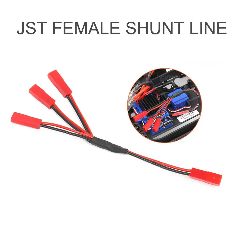 

4PCS ESC Power Cable 1 for 2/1 for 3 Y-shape Wire JST Female Plug Shunt Line for RC Car Model Traxxas TRX4 Cars DIY Accessories