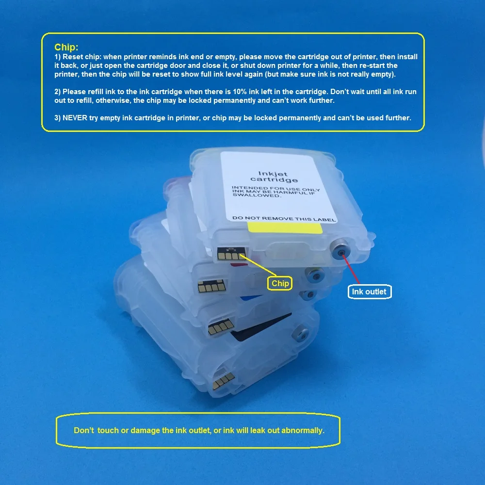 Пустой пополняемый картридж YOTAT для HP 88 Officejet Pro K550 K550dtn k550dtwn k8600 k8600dn L7480 L7590 K5400|ink