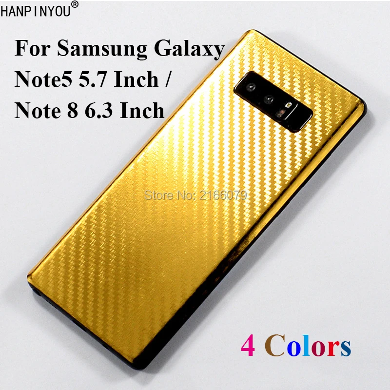 

For Samsung Galaxy Note 5 8 Note5 Note8 3D Electroplating Carbon Fiber Full Back Cover Decal Phone Skin Protective Sticker Film
