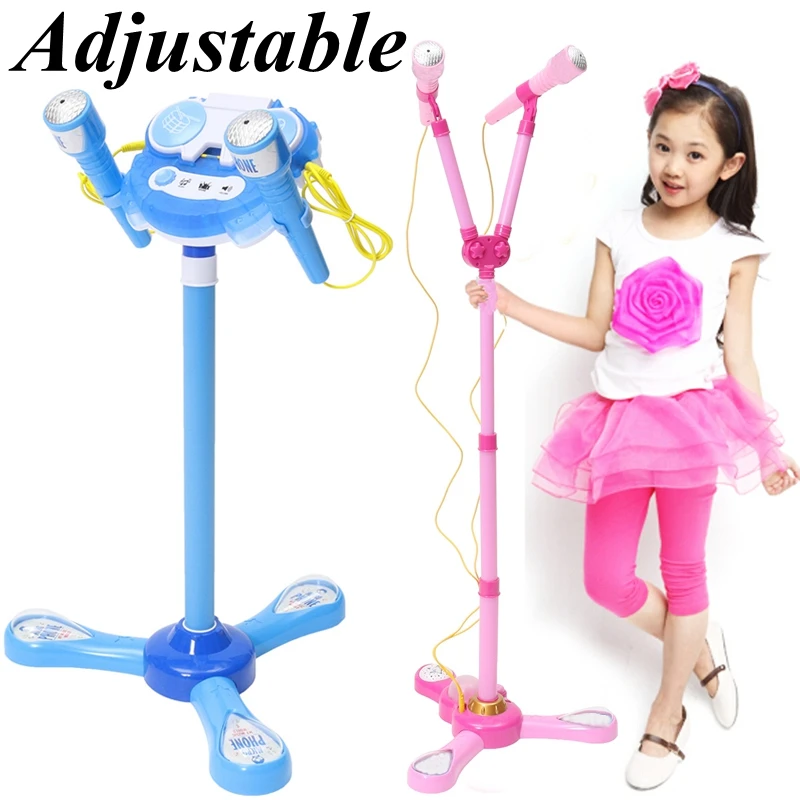 

Children Karaoke Machine Sing Microphone Musical Toy MP3 Mobilephone External Stand Microphone Speaker Toys Creatives Music Gift