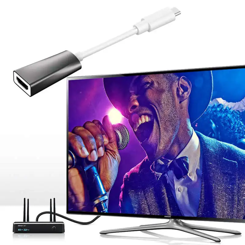 

USB 3.1Type-C Turn Hdmi 4K/30Hz Nickel-Zinc Alloy High-Definition Extension Cable For Apple