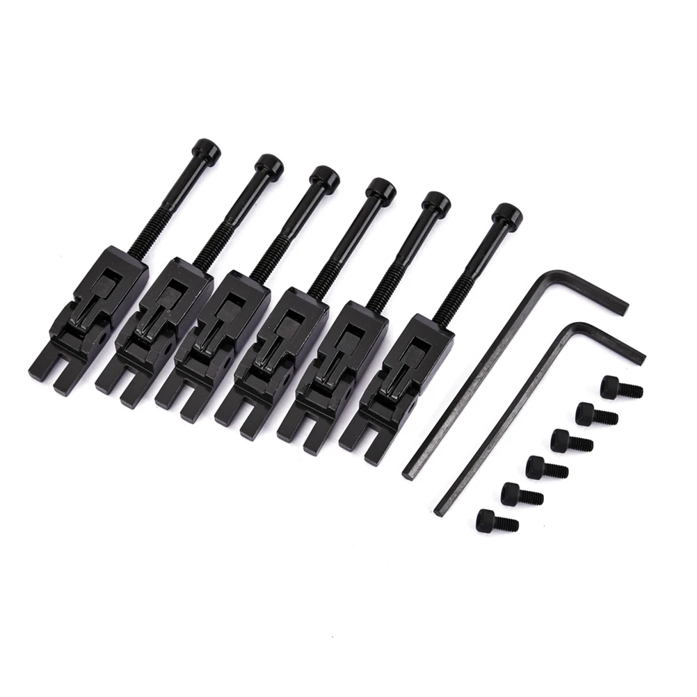 

6 PCS/ Pack Double Locking Systyem String Saddles for Floyd Rose Guitar Tremolo Bridge with String Lock Screws