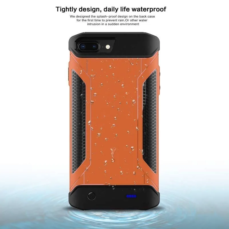 Ультра тонкий 5000 mAh ударопрочный Аккумулятор Чехол для iPhone 6 6s 7 8 Plus Портативный