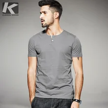 KUEGOU летняя хлопковая простая черная белая футболка мужская футболка брендовая футболка с коротким рукавом модная футболка Топ размера плюс 15114