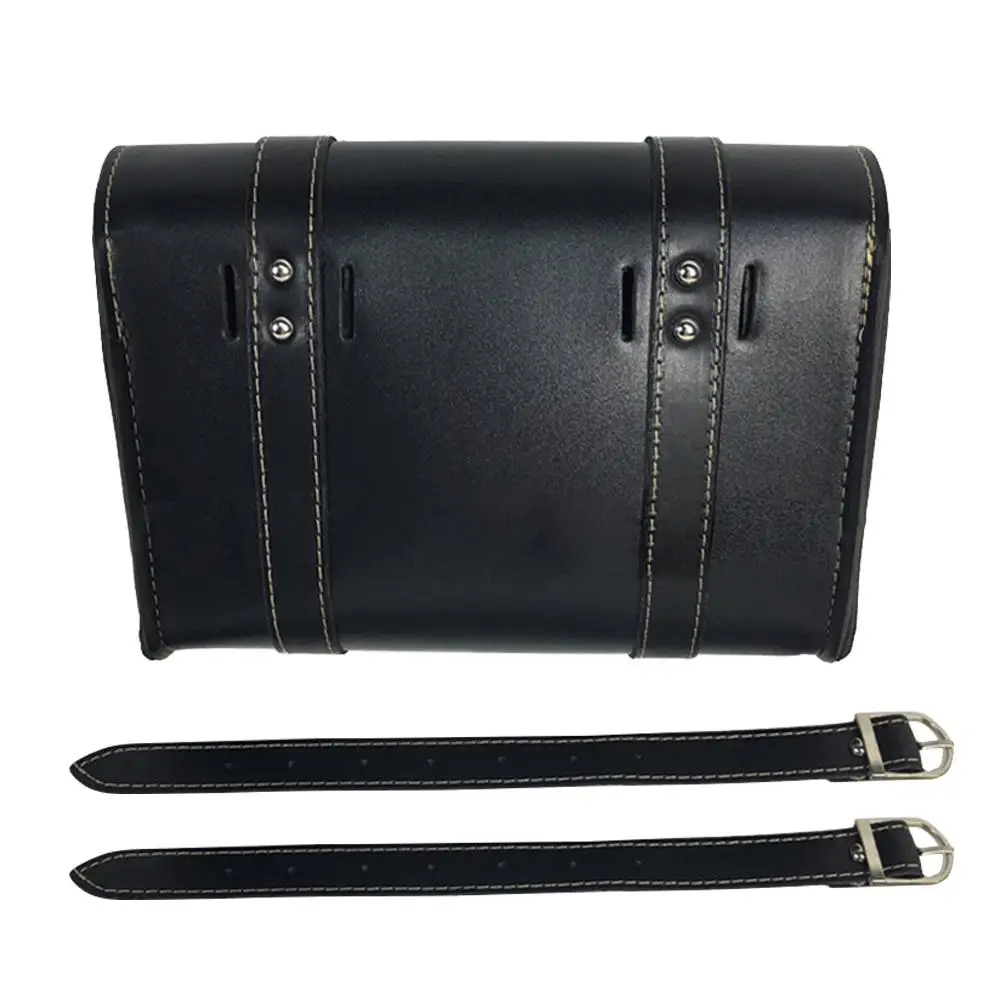 

Black Universal Motorcycle Saddle Bags Leather Motorbike Side Tool Tail Head Bag Luggage Borsello Motor