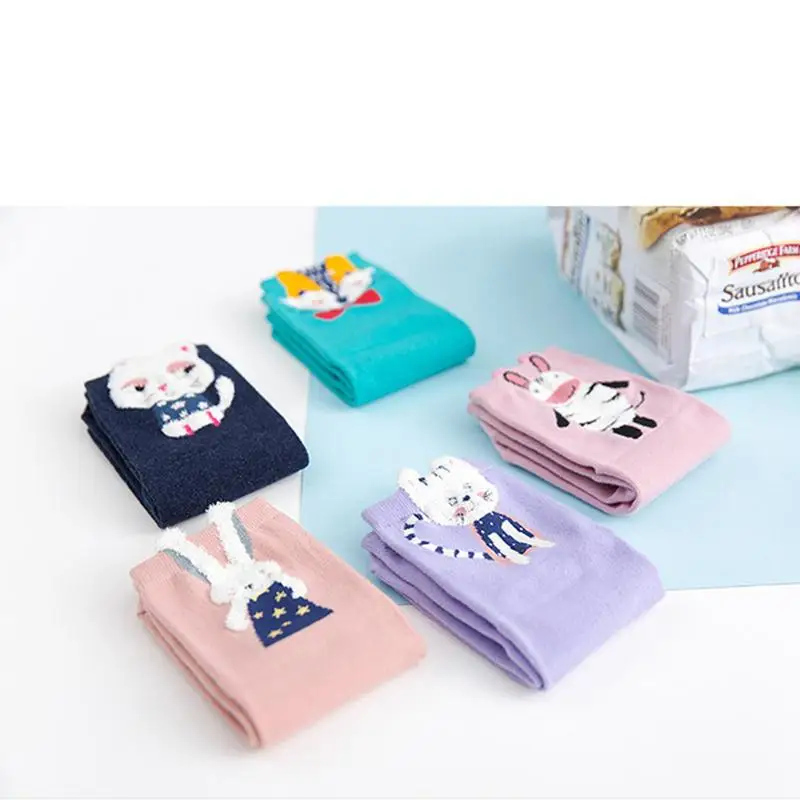 

Autumn And Winter New Style Cartoon Cute Japanese And Korean Style Three-Dimensional Pure Cotton Mid-Calf Length Sock For Women