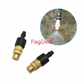 

5pcs Copper Misting Fog Cooling Nozzles Atomizing Sprayers For 4/7mm Hose Garden Irrigation Agricultural Sprinklers