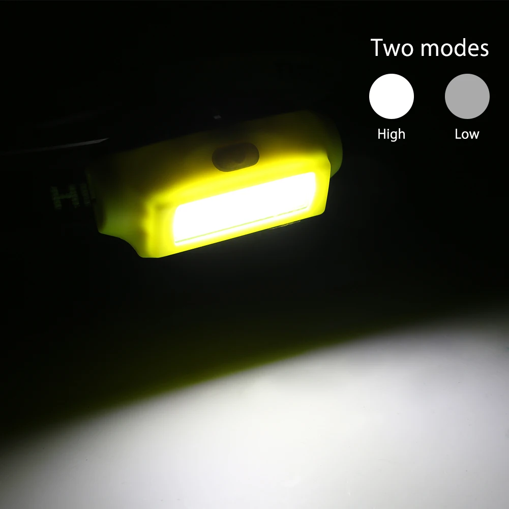 Мини светодиодный налобный фонарик COB 2 режима Водонепроницаемая фара зарядка через usb головной фонарик Фонарь для наружного кемпинга ночная рыбалка