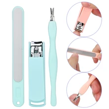 3 шт. машинка для стрижки ногтей из нержавеющей стали+ вилка мертвой кожи+ маникюрная пилочка для ногтей для педикюра