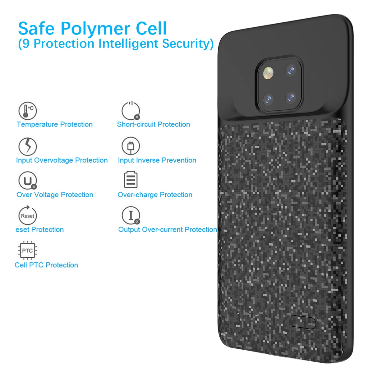 

For Huawei Mate 20 Pro 5000mAh Battery Charger Phone Case External Battery Backup Charger Power Bank Protective Phone Cover Case