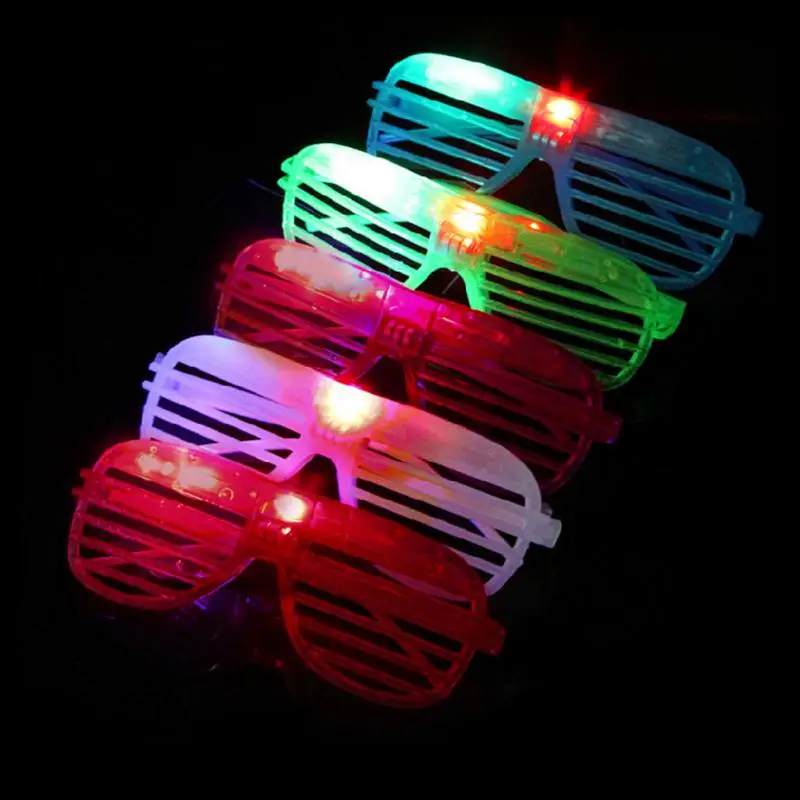 

1Pcs Fashion Shutters Shape LED Flashing Glasses Light up Kids Toys FavoriateGlowing Glasses Christmas Party Supplies Decoration