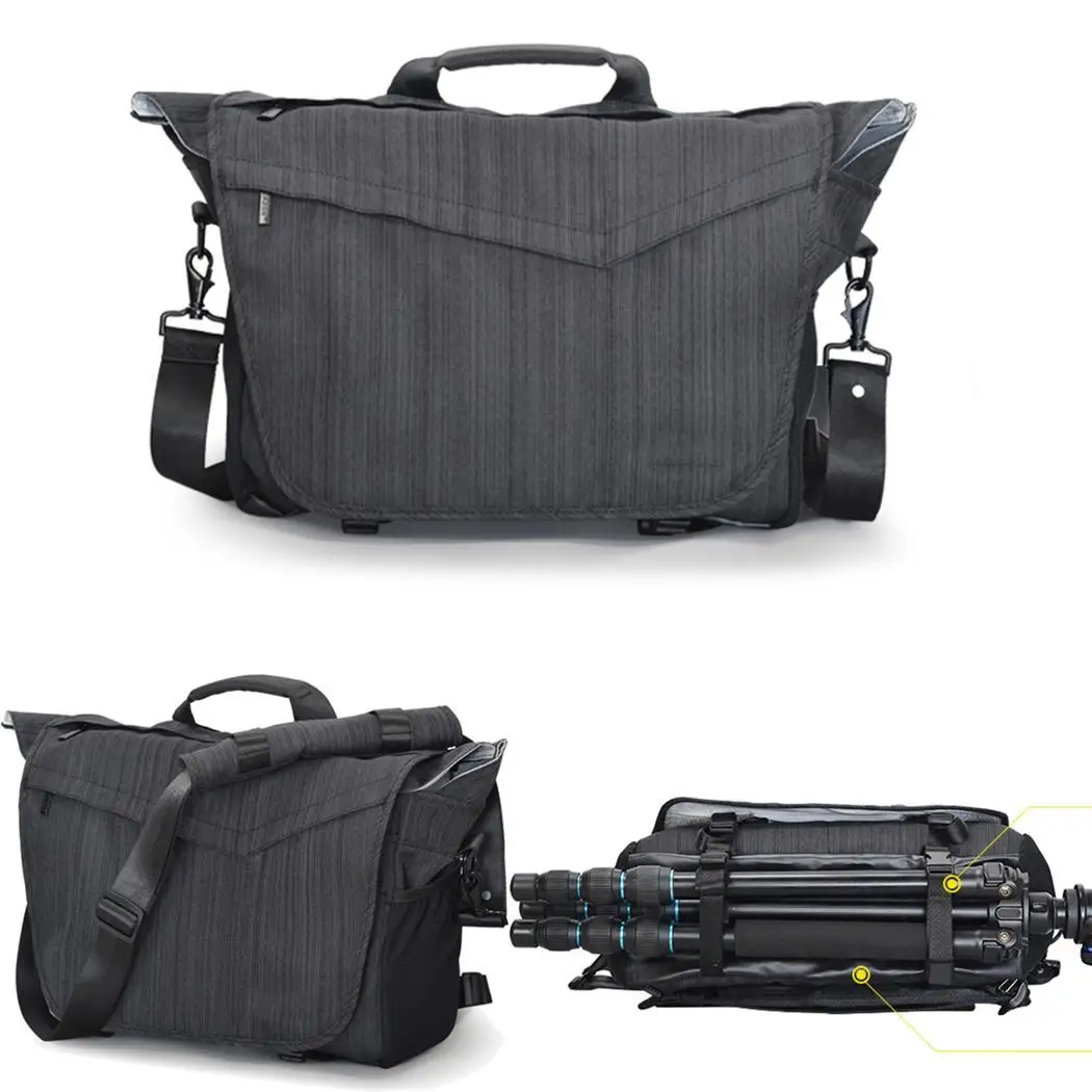 Унисекс DSLR камера Сумка водонепроницаемая сумка на плечо одноцветная квадратная