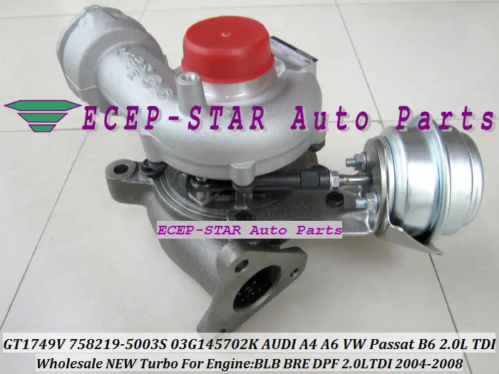 GT1749V 758219 758219-0003 758219-0002 03G145702F Turbo турбонаддув для Audi A4 B7 A6 C6 VW Passat B6 носом БСС BVG BVF 2.0L TDI