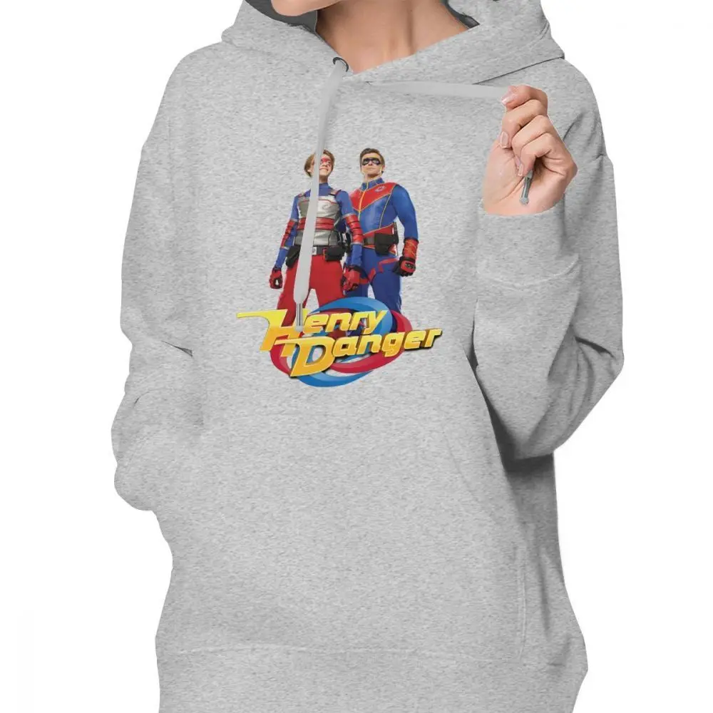 Худи Henry Danger, худи Henry Danger Heroes, сексуальные толстовки с принтом, женские синие хлопковые большие размеры, пуловер с длинным рукавом, худи