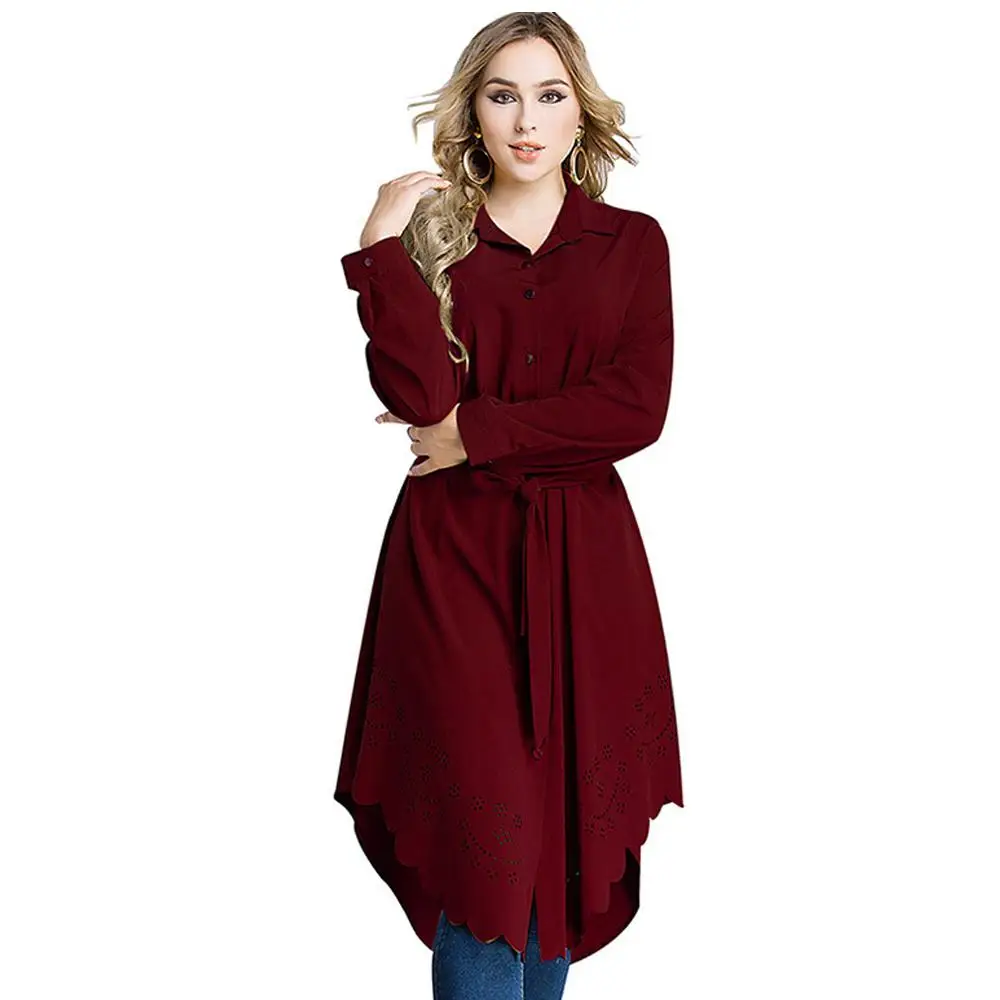 Женская блузка и платье Abaya свободная туника Jubah размера плюс Рамадан