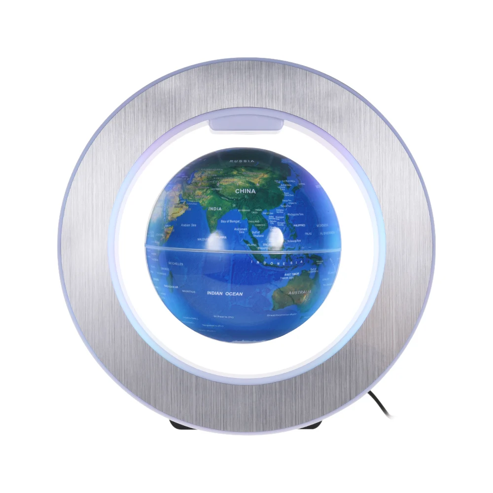 6 дюймов, магнитный, парящий в воздухе, светящийся Глобус, Цвет Фул освещение синий глобус с светодиодная цветная подсветка круглое основание украшение стола