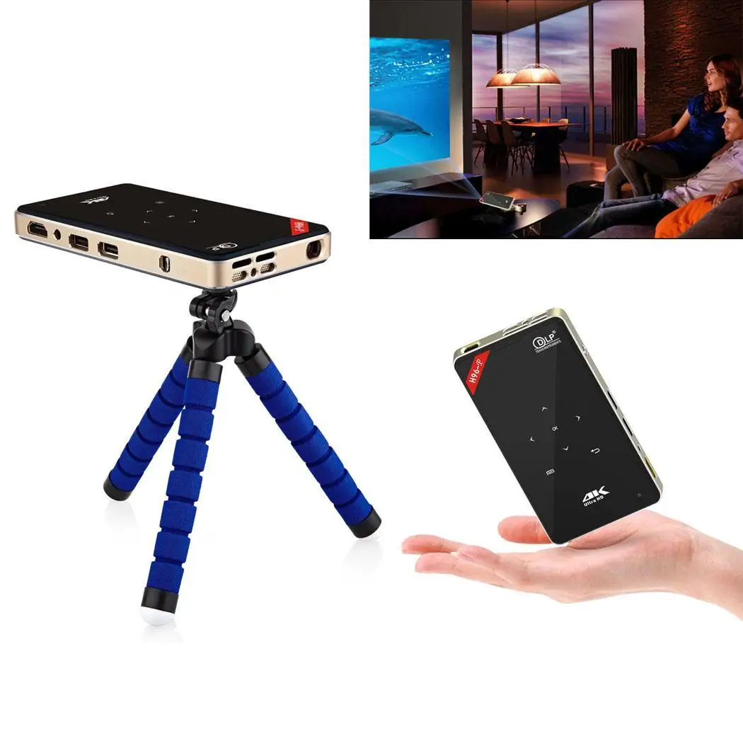 Mini Projector 4K Android Home Theater 2.4G 5.8G Wifi Pocket Projector