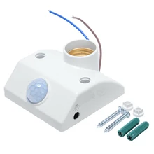 Светодиодный светильник E27 детектор движения Автоматический инфракрасный PIR датчик движения настенный светильник держатель гнездо переключатель инструмент