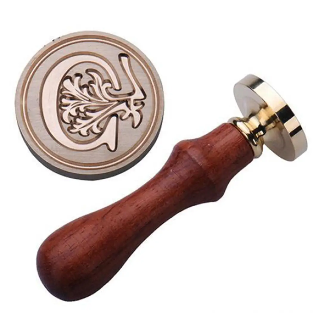 

DIY Retro Wood Handle Sealing Wax Stamp Envelope Card Decoration Letter Pattern Decorative Sealing Stamps
