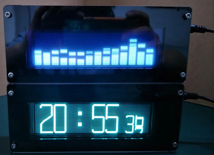 

DYKB VFD FFT Music Spectrum VFD CLOCK Level Audio Indicator rhythm LED Display Screen VU Meter OLED + remote car mp3 Amplifier