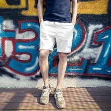 Летние тонкие мужские свободные трендовые корейские красные Пятиточечные пляжные паны стиль повседневные мужские