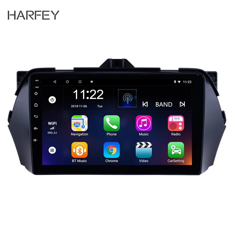 

Harfey Car HD Android 10.0 GPS 9" Navi for 2016 Suzuki Alivio Touchscreen Bluetooth Radio Remote Control Car Multimedia Player