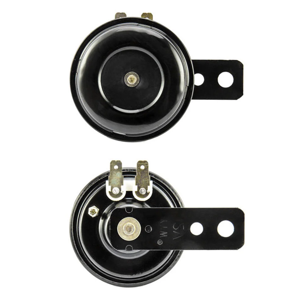 

2.76" Mini Super Loud Universal Electric Metal Horn Waterproof 12V 1.5A 105db Motorcycle Black Horn For Scooters ATVs Go-Karts