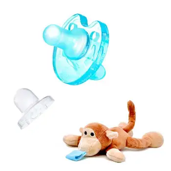 

Silica Gel Super Soft Notch Without Nose Blocking Infant Pacifier Nipple 0-12 Months To Pacify Newborn Nipple Pacifier Holder Fo