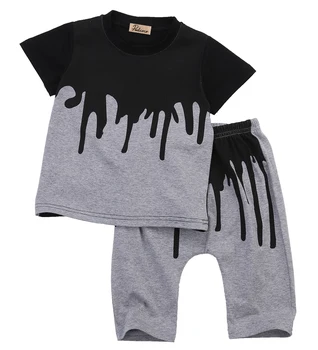 

Newborn Infant Baby Kids Boys Summer Cotton Clothes Set Short Sleeve Tops+Long Pants Casual Outfits New Fashionable
