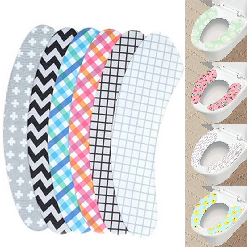 

2pcs/lot Portable Toilet Seat Cover Warm Soft Non-woven Fabrics Bathroom Closestool Seat Cover Home Decoration Toilet Lid Pad