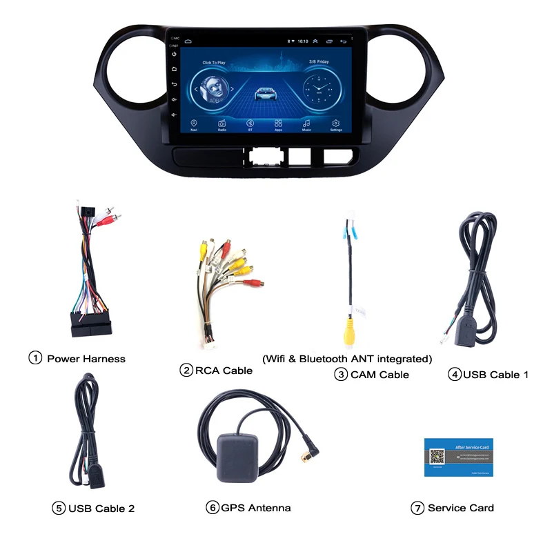 Excellent 9 inch Android 8.1 full touch screen car multimedia system For Hyundai i10 2013-2016 car gps radio navigation 1