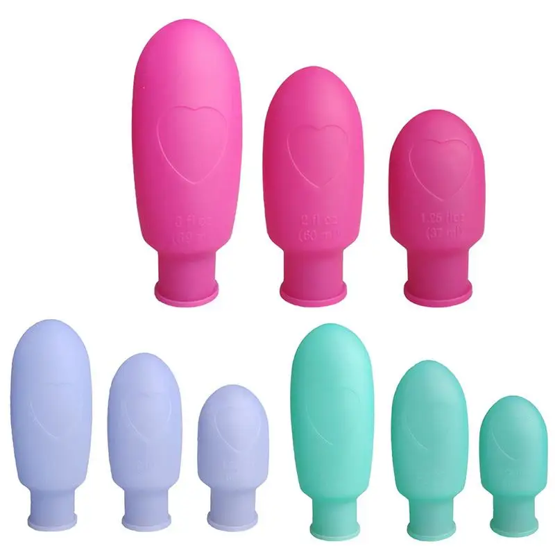

1PC Travel Empty Container Jar Silicone Refillable Bottles Cosmetic Jar Lotion Shampoo Bath Shower Container Jar 37ml/60ml/89ml
