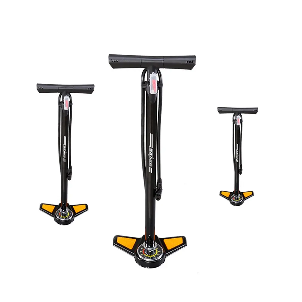 

With Gauge High Pressure Cycling Bicycle Bike High Pressure Air Pump Inflator Schrader Inflatable Tire Pump Fast Inflation