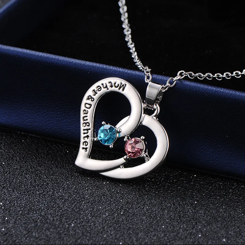 

New Product Love Bring Drill Necklace Pendeloque Cut Mother's Day Gift Mom Ornaments TIF579 shoul colar jewelry choker anime