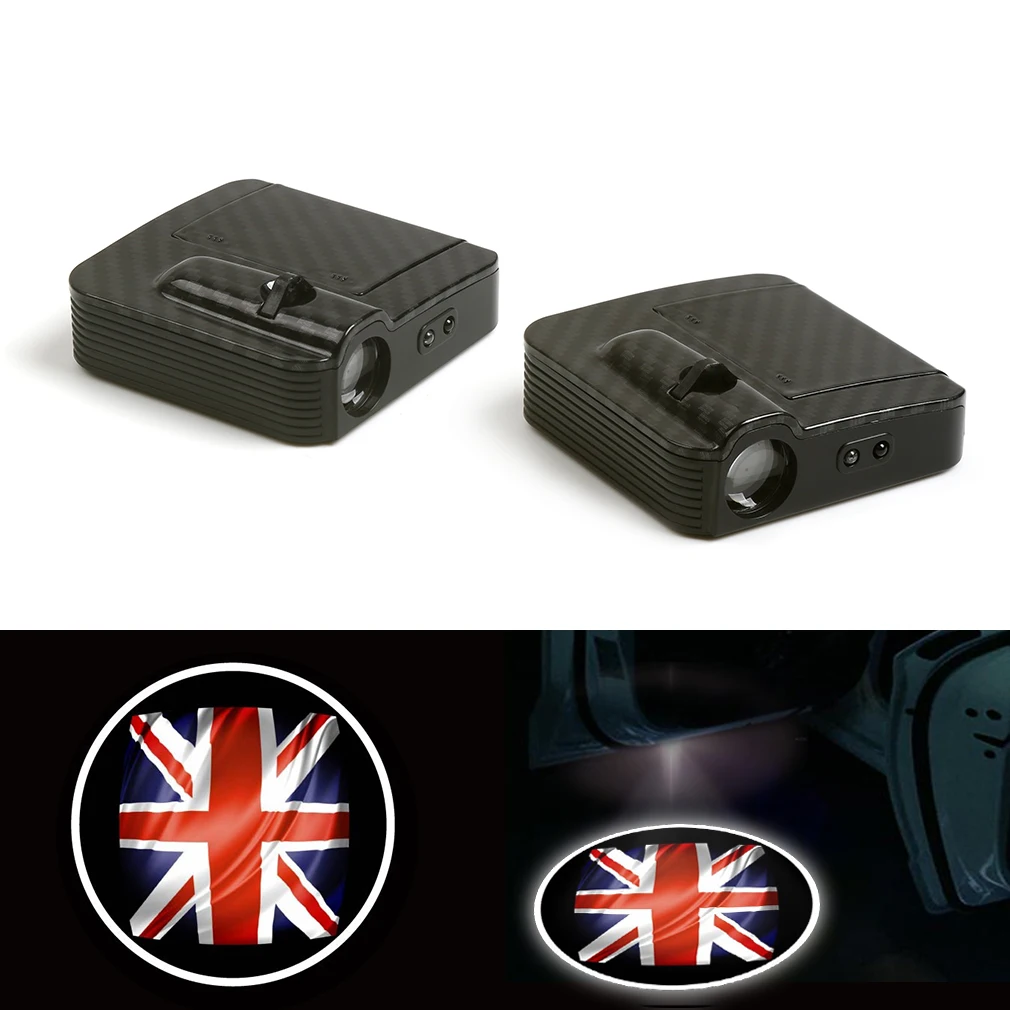 

Wireless The Union Flag Courtesy Car Logo Door Ghost Shadow Laser Projector LED