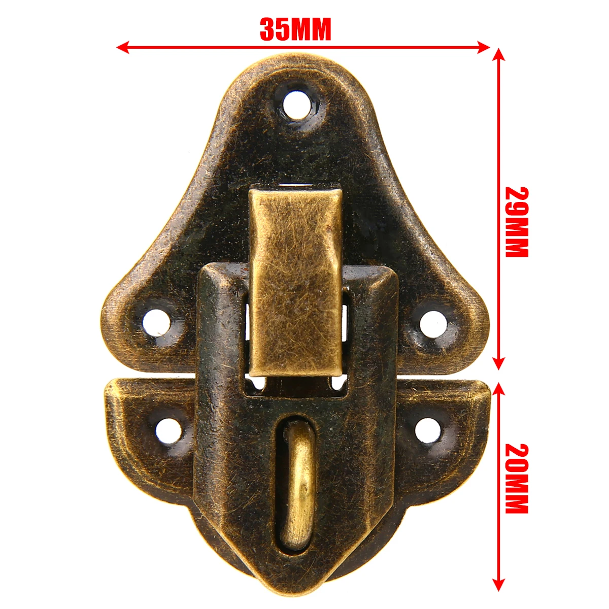 5pcs Bronze Tone Case Latch Hasp Sets Jewelry Gift Wooden Box For Home Furniture Buckle Clasp Lock Mayitr
