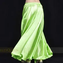 Женская юбка для танца живота размера плюс, испанское фламенко, сценическая командная одежда, кружевная блестящая атласная одноцветная гладкая юбка