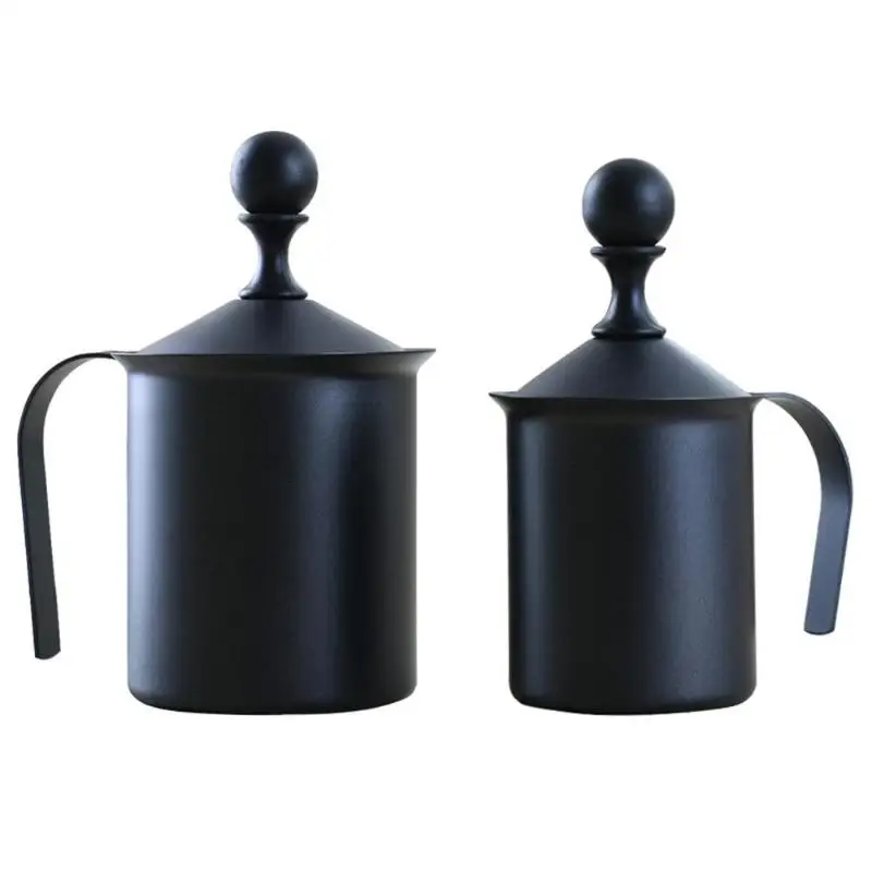 

400ML/800ML Double Layers Stainless Steel Manual Milk Frother Milk Foam Mesh Coffee Creamer Mugs Milk Frother
